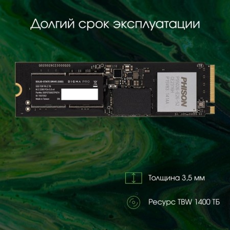 SSD Digma Pro PCIE 5.0 X4 2000GB DGPST5002TP6T4 Top P6 M.2 2280-4