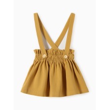 Юбка для девочки на лямках, MINAKU, цвет оранжевый, рост 110 см