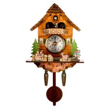 Wall clock with a cuckoo 