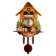 Wall clock with a cuckoo "Family", a smooth move, 23.5 × 12.8 × 5.5 cm