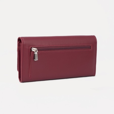 Women's wallet on magnets, burgundy color-1