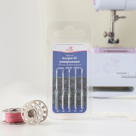 Needles for household sewing machines, universal, No. 80-100, 5 pcs-4