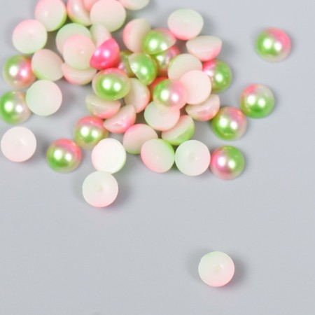 Decor "Pink-green gradient" d = 6 mm 10 g 200 pcs 5x2.5 cm mix-5