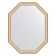 Mirror in the baguette frame, gold beads on silver 60 mm, 71x91 cm