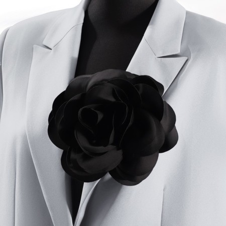 Tekstil "flower" camellia, black color-1