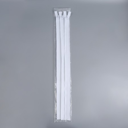 Lightning "Spiral", No. 7, detachable, waterproof, automatic lock, 60 cm, white color-2
