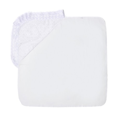Corner for discharge, color white lace, size 75x76 cm
