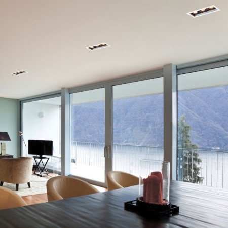 Lamp built -in Novotech. Gesso, 50W, GU10, 65x258x102 mm, white color, black-2
