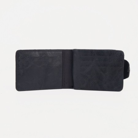 Male purse on a magnet, for bills, for cards, for coins, black color-2