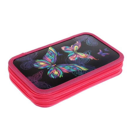 Penal 2 sections, 125 x 205 x 40 mm, 81p26/2 Calligrata "Butterflies" (voluminous 3D risun with a metallic effect)-1
