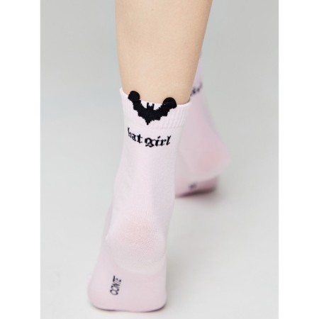 Women's socks with Pikot Conte Elegant Batgirl, size 25, light pink color-4