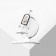 Brooch "Microscope", black and white color in silver