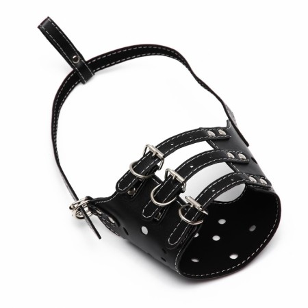 Muzzle of pressed leather adjustable, No. 4, DN 8.8 cm, OM 29-35 cm, black-3