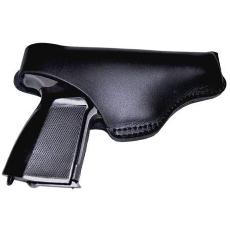 Holster waist half -closed, under PM, leather
