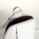 City backpack of artificial leather with lightning, white color