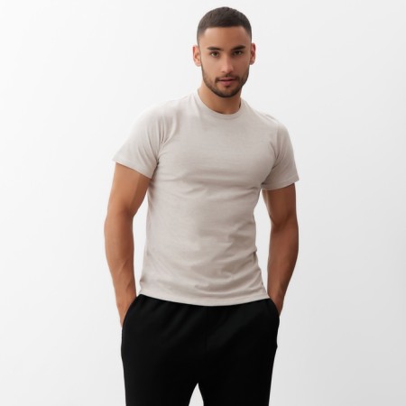 T-shirt male collorista color dark beige river 50-52
