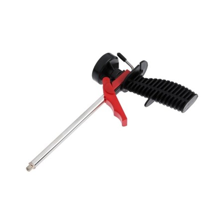 Pistol for mounting foam scrap, plastic case