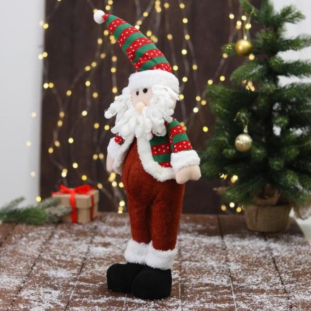 Soft toy "Santa Claus - Puzanchik" 10x52 cm, red -green-1