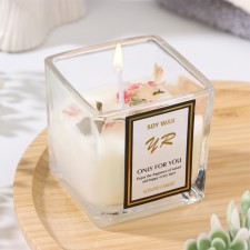 Aromatic candle in a glass 