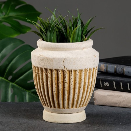 Figure Kashpo "Dionysius" beige-brown, 2.5l / 16x19x16cm