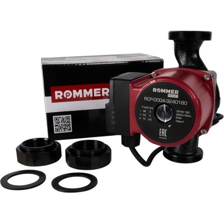 Circulation pump Rommer Profi 32/40-180, 72 W, pressure 4 m, 3.75 l/min, cable 1.3 m-3