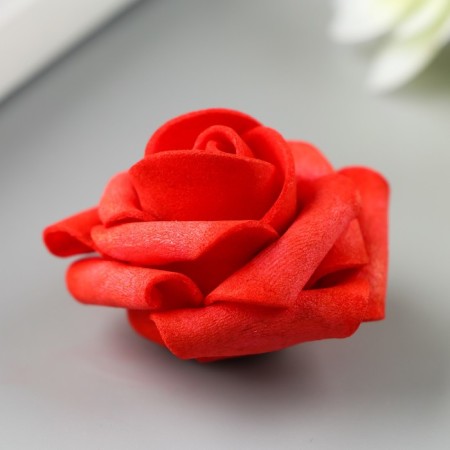 Foamiran rose, red D-4 cm-1