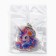 Key keychain holographic "unicorn", 5 x 4.5 cm