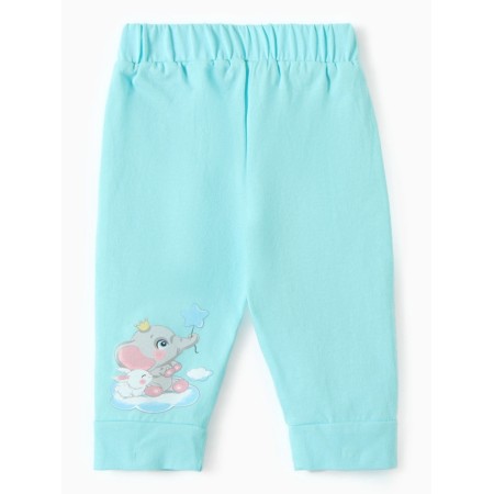 Pants (sliders) Children's "Elephant", Mint color, height 74