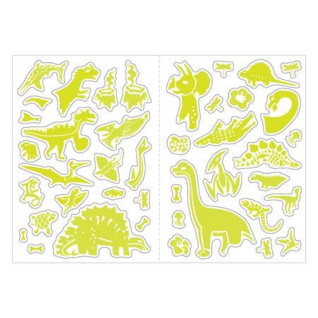 Book with luminous stickers "Dinosaurs Time", 40 stickers, 4 p.-2