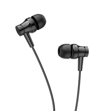 Headphones Borofone BM67 Talent, vacuum, microphone, jack 3.5 mm, cable 1.2 m, black-2