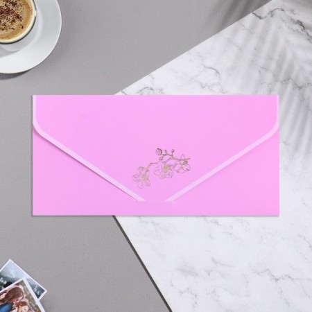 Money envelope "Universal" velvet, lilac background, 19x9.3 cm-1