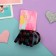 Hair elastic band "Mahrushka" (set 6 pcs) chess black, mix