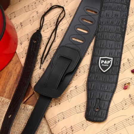 Belon Music Life belt, leather, length 150 cm, alligator-3