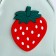 Bag for the doll "strawberries", green color