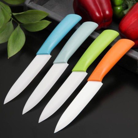 Knot Ceramic “Simple”, blade 12.5 cm, handle Soft Touch, color mix-8