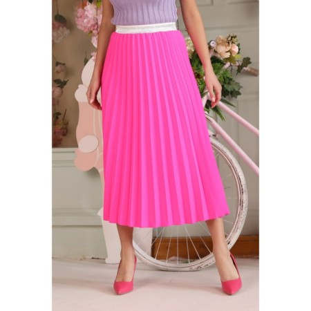 Female skirt, size 56, pink color-7