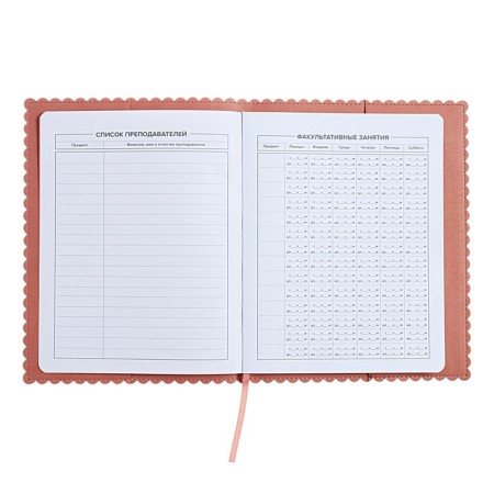 Universal Grade 1-11 Diary, 48 sheets "hare ears", soft cover of artificial leather, applique, foil embossing, figured cutting, universal cheat sheet, lies, block 80 g/m2-5