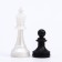 The chess figures are everyday, plastic, King H-7 cm, d-2.7 cm, pawn H-4 cm, d-2.5 cm