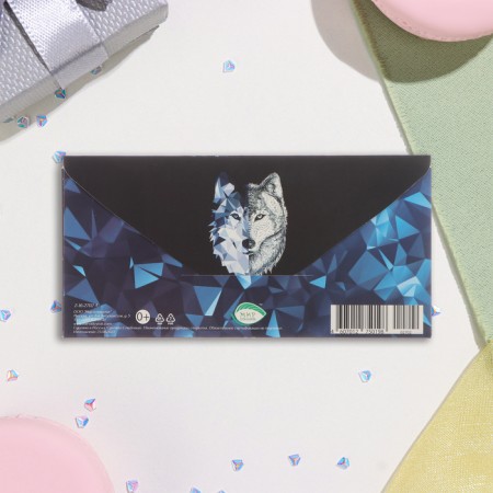 Envenue for money "Congratulations! Courage, strength, courage!" Glitter, Congrev, 17x8 cm-2