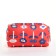 Cosmetic bag with lightning, red color