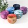Casket Metal Round "Colored Marble with Golden Cracks" MIX 5x7x7 cm