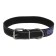 Leather collar with synthetic winterizer, with braid, 49-58 x 3 cm, mix