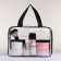 Cosmetic bag with lightning, black color