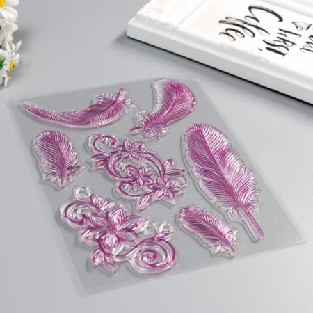 Stamp for creativity Silicon "Flowers and Fogs" 18x14 cm-1