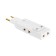 The tee is flat, rotary, 4 outlets, 10a, without salary, white