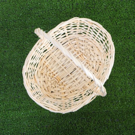 A set of wicker baskets, willow, 3 pcs., Oval, white, large-6