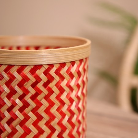 Wicker basket, from bamboo 15x15x15 cm-3