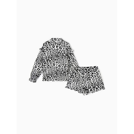 Комплект женский (рубашка, шорты) KAFTAN "Муслин: leopard" р. 40-42
