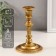 Polystone candlestick for 1 candle "Trajan" gold 10.5x10.5x16.5 cm