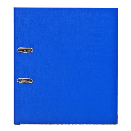 A4, 75 mm registrar, calligrata, PVC, embossing "Len", metal edging, pocket for a spine, collected, blue, mix-4